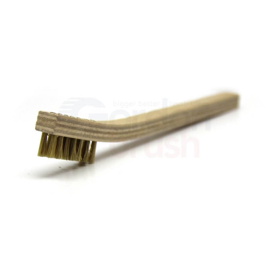 3 x 7 Row Hand-Laced Scratch Brush with Hog Bristle and Plywood Handle Brush